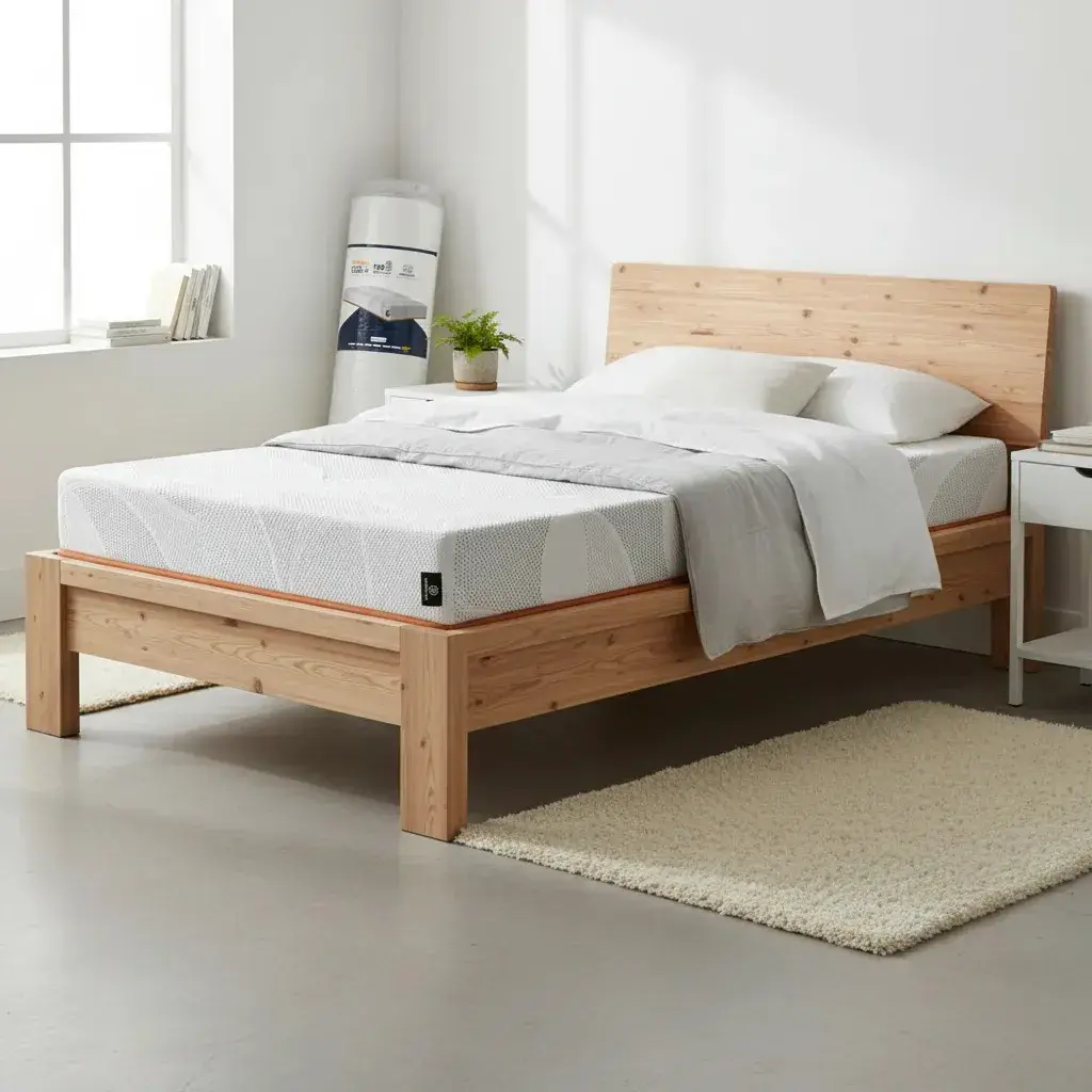 Colchão Solteiro Ortopédico Espuma D33 A Vácuo - Lucas Home Branco