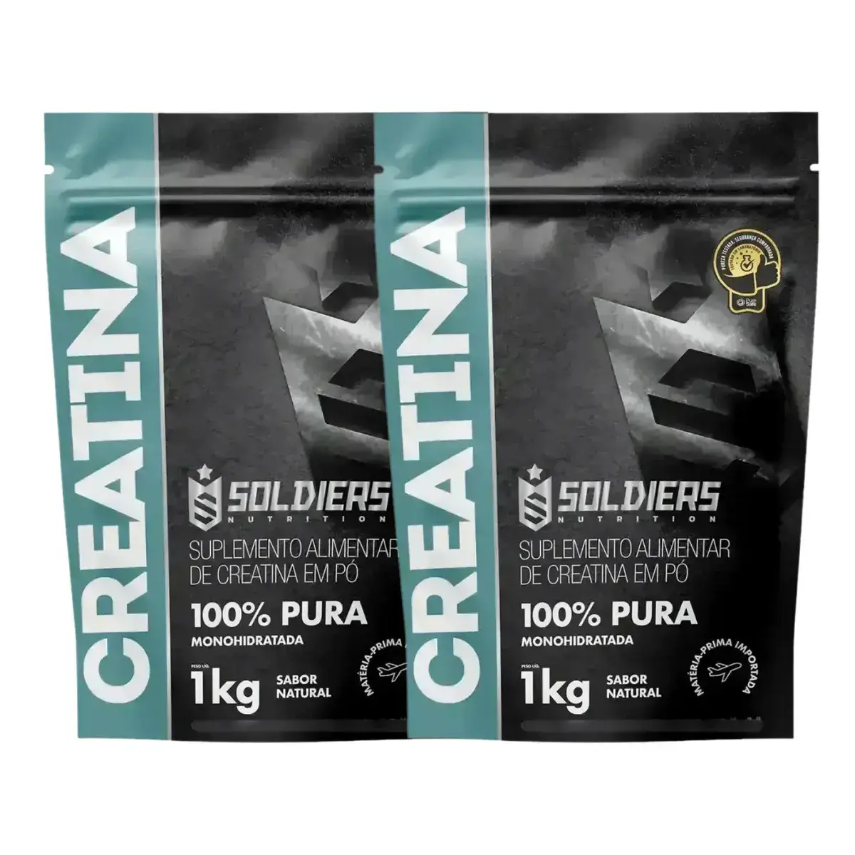 Creatina 2kg Suplemento Monohidratada em pó 100% Pura - Soldiers Nutrition