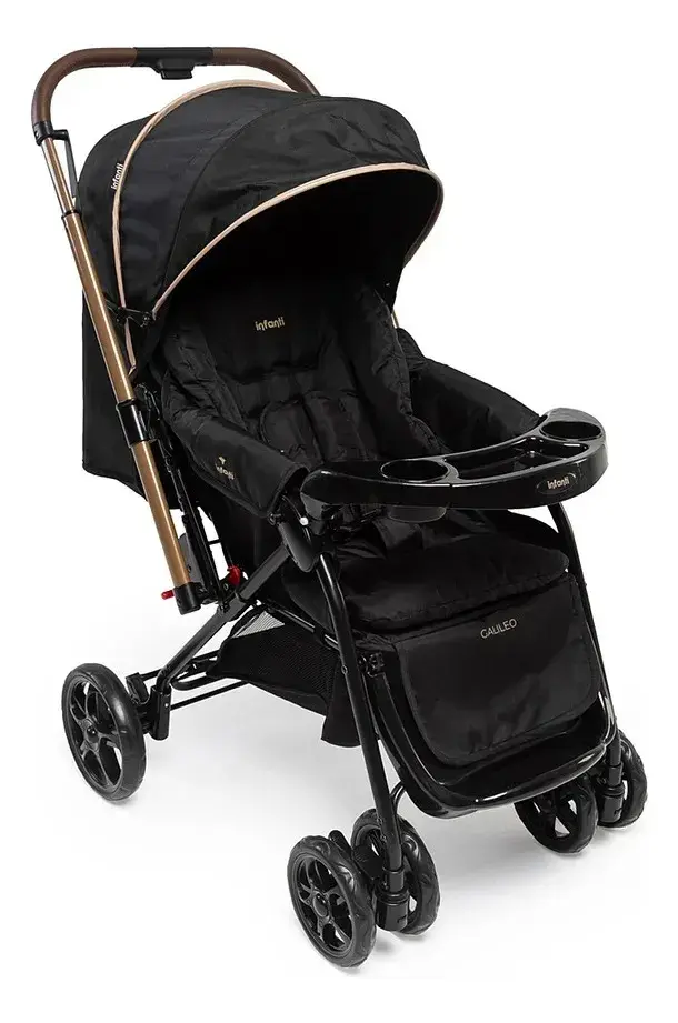 Carrinho De Bebê De Paseio Infanti Galileo Preto Mocca