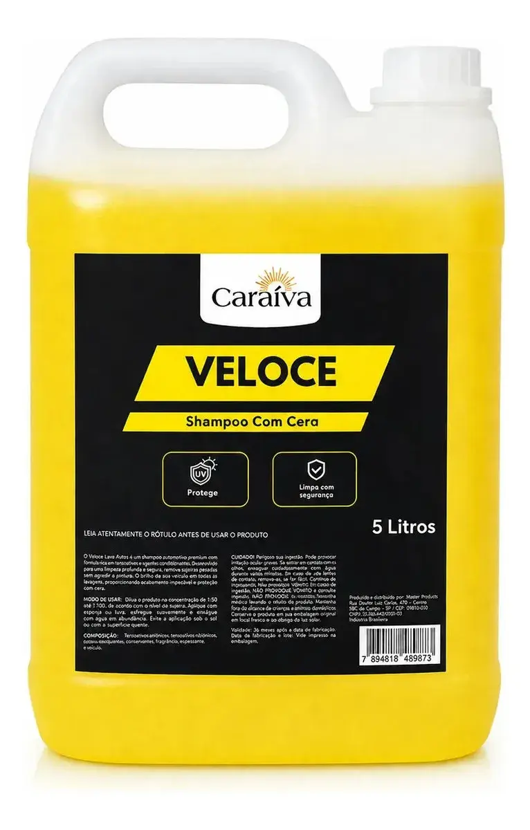 Shampoo Lava Auto Com Cera Automotivo Neutro Concentrado 5l
