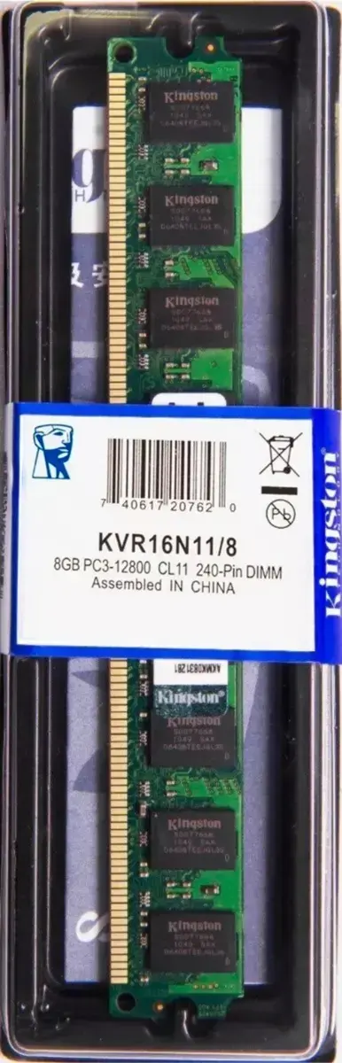 Memória RAM Kingston 8GB Ddr3 Pc3 12800 KVR16N11/8 PC