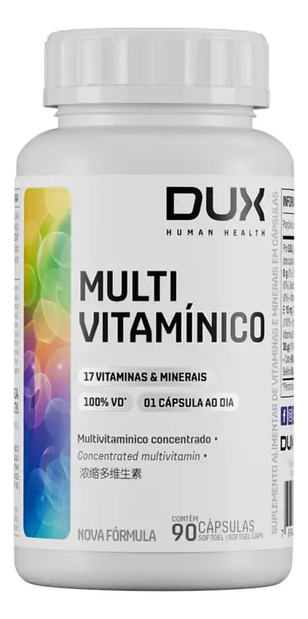 Multivitamínico 90 Cápsulas Dux Nutrition Polivitamínico