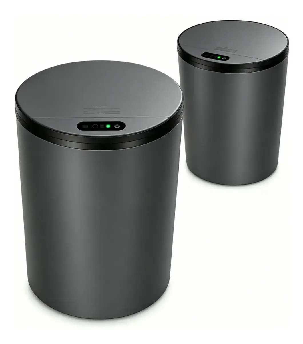 Lixeira Inteligente 16 Litros Com Sensor Automático Para Banheiro e Cozinha Cinza