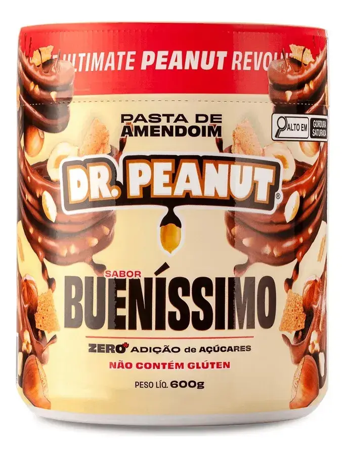 Pasta de amendoim com whey protein bueníssimo 600g Dr. Peanut