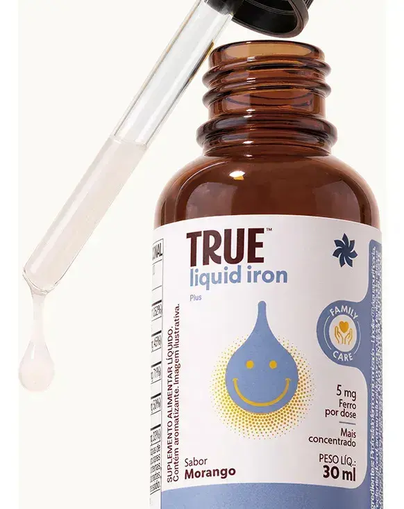 Iron Plus True Source 30ml Ferro Gotas Lipofer Morango