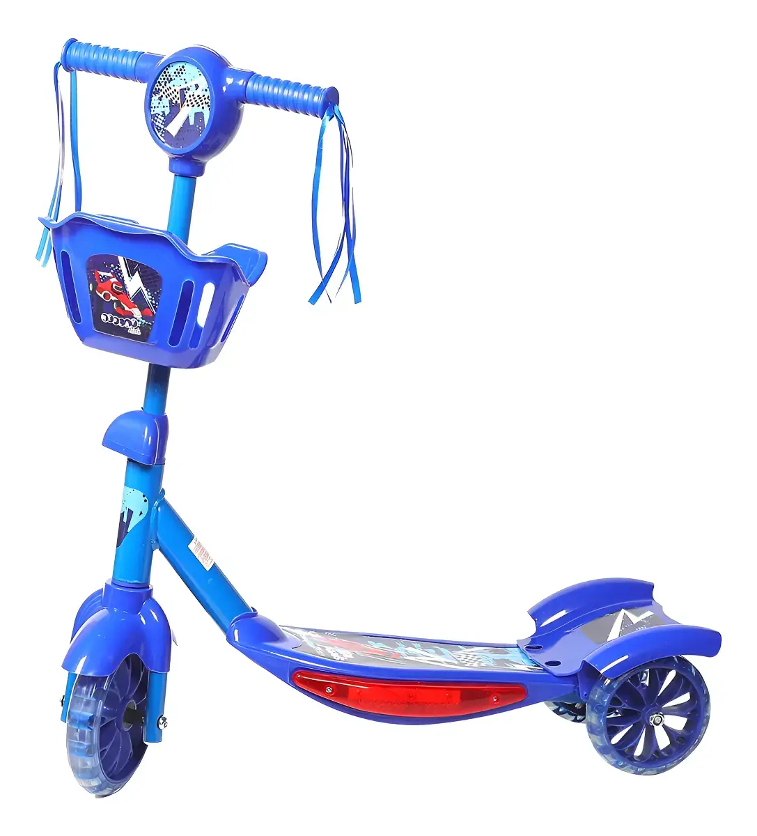 Patinete Infantil Musical 3 Rodas Kiddy Replay Kids Azul