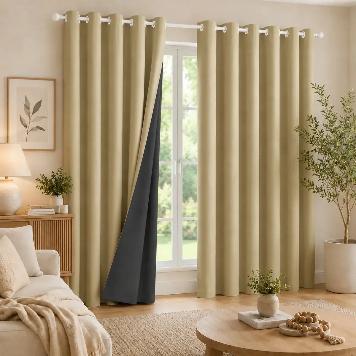 Cortina Blackout Corta Luz Blecaute 2,80 X 2,30 Sala/quarto Fabritex Enxovais Cor Creme