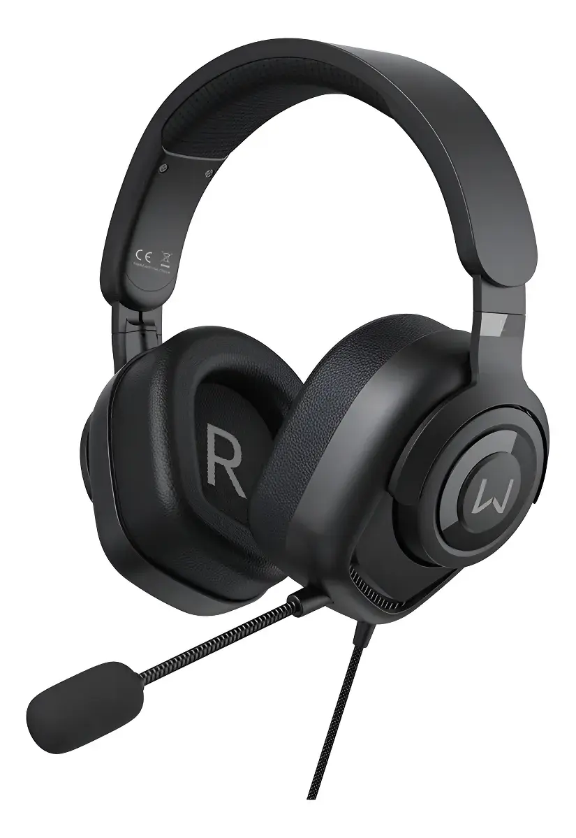 Headset Gamer Warrior Huginn Mic P3 3,5mm Ps5 Xbox Pc 50mm Cor Preto
