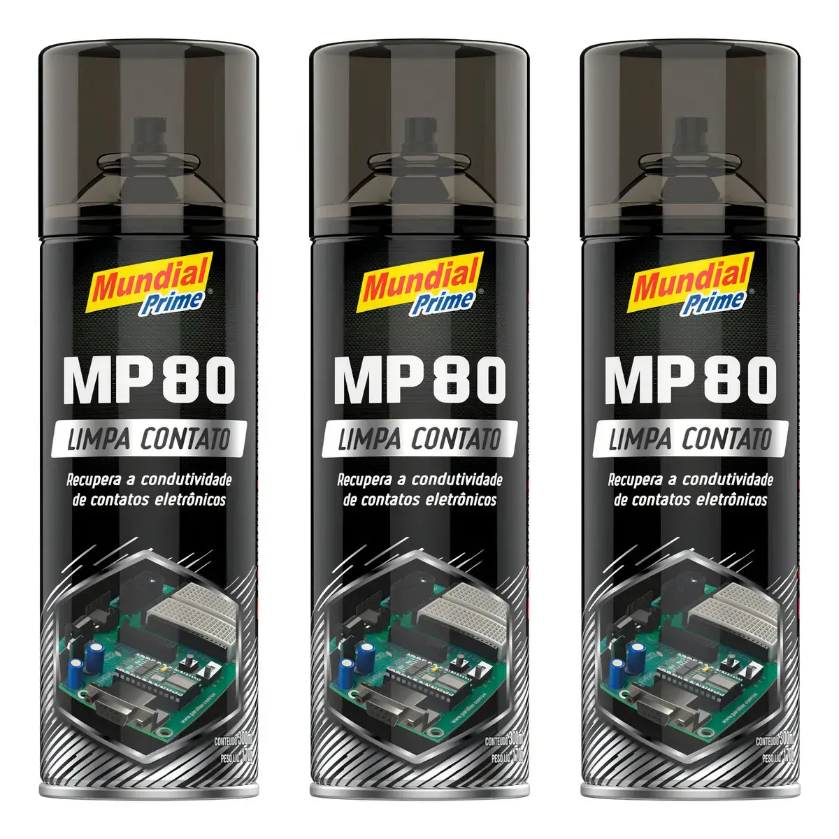 Kit 03 Uni Limpa Contato Elétrico Eletronico Mundial Prime