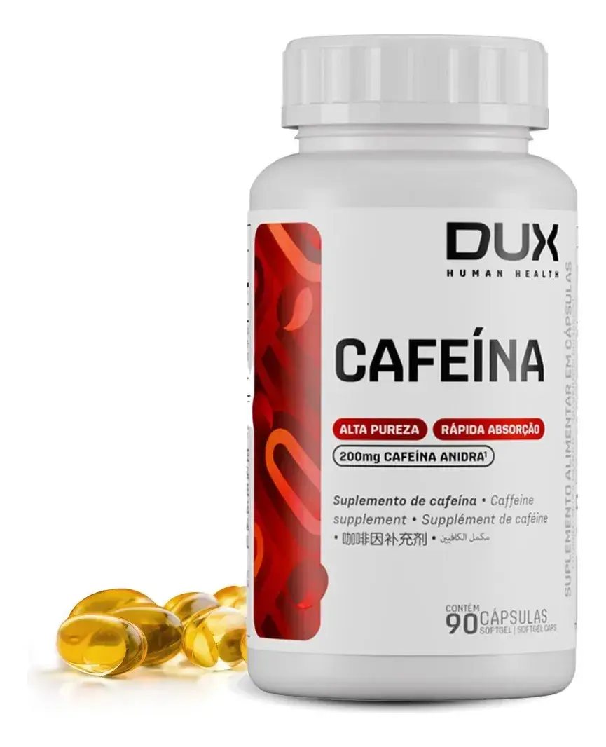 Cafeina Dux Human Health 90 Capsulas 200mg