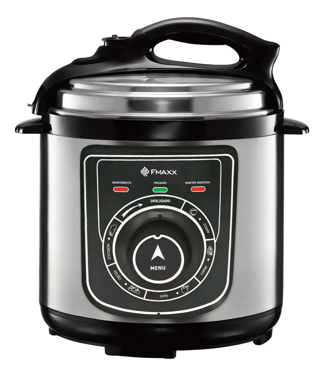 Panela De Pressão Elétrica Fmaxx Chef 4 Litros 800w Prateado 60hz