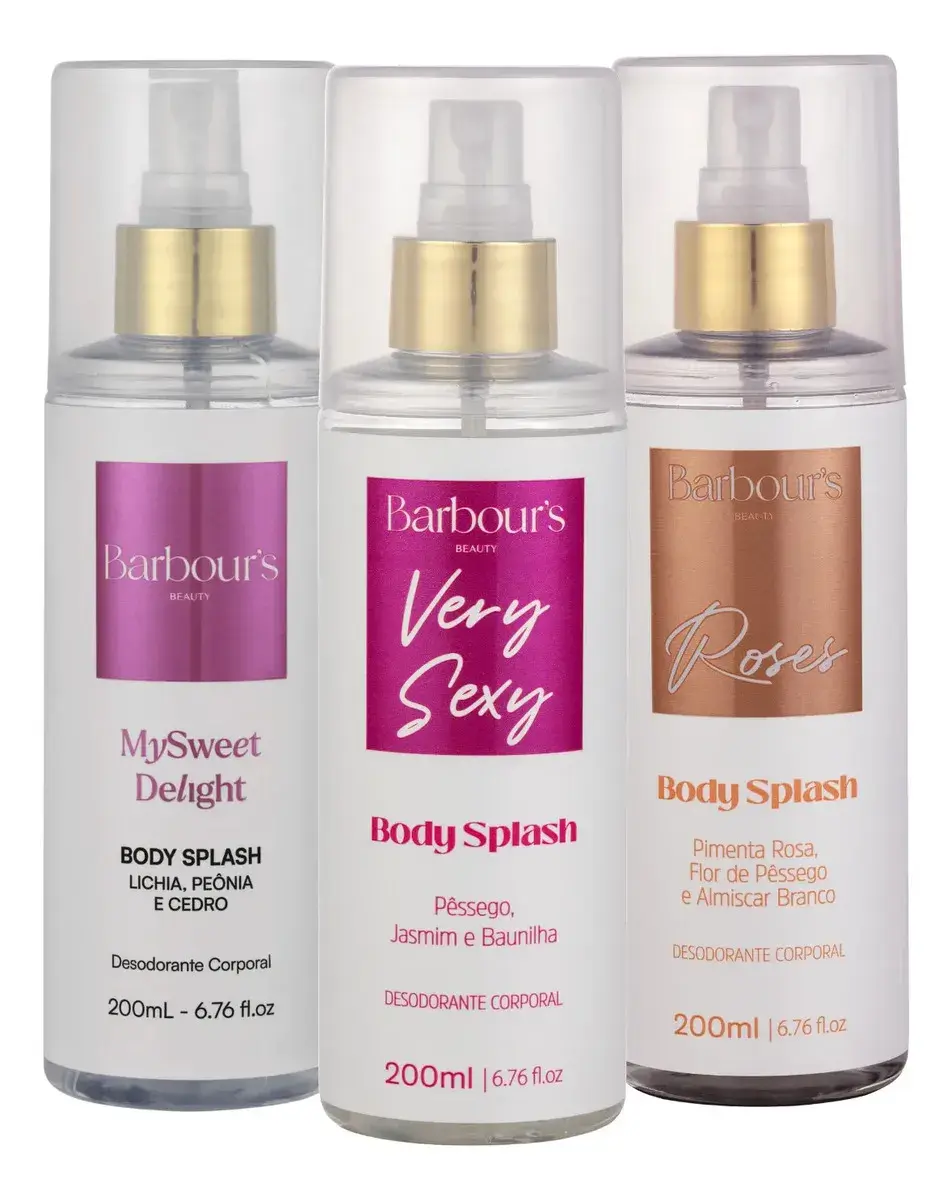 3 Body Splash Very Sexy Delight Roses Barbour's Beauty