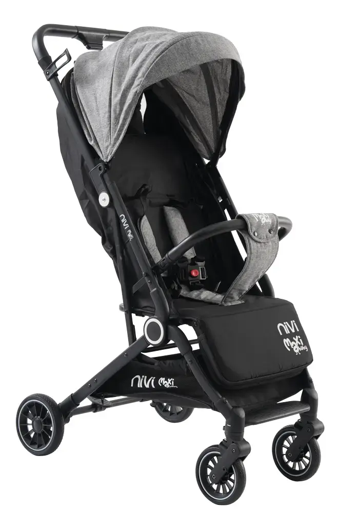 Carrinho De Bebê Passeio Vira Berço NIVI Maxi Baby - Cinza