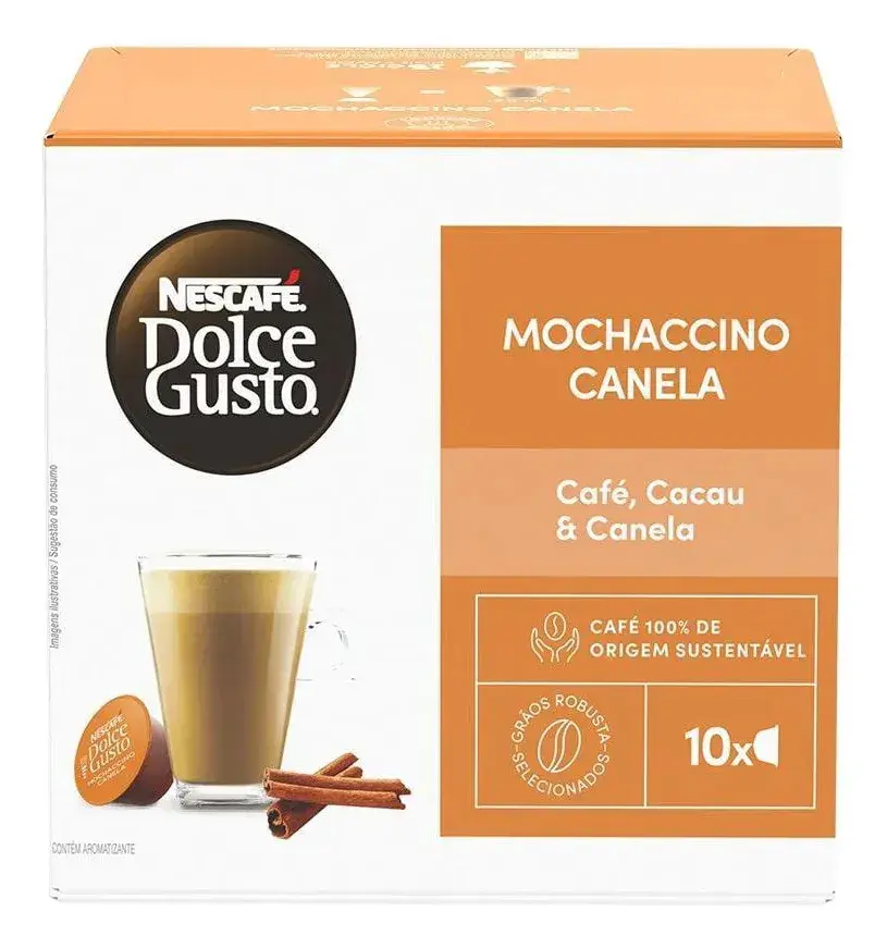 Café em Cápsula NESCAFÉ DOLCE GUSTO Mochaccino Canela 10 Cápsulas