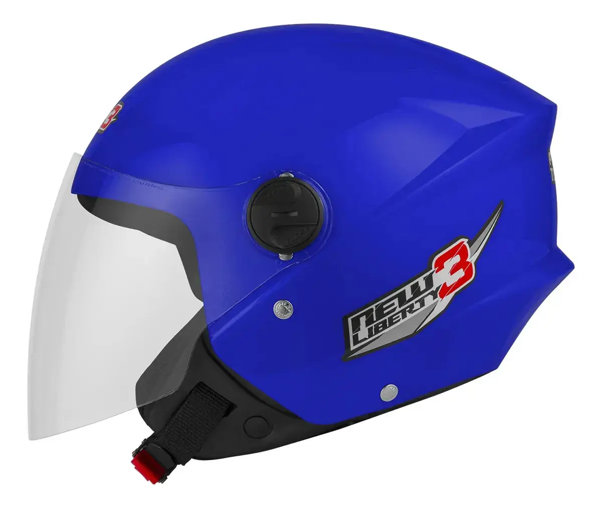 Capacete Para Moto Aberto Pro Tork New Liberty Three Cor Azul Desenho Solid Tamanho do capacete 58