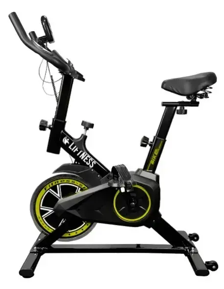 Bicicleta Ergométrica Spinning Amarelo Profissional Liftness SP50AM Silenciosa