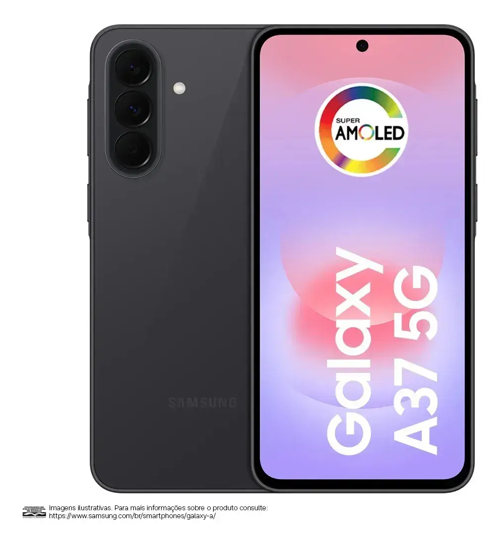 Celular Samsung Galaxy A37 5G 128GB, 6GB RAM, Câmera 50MP