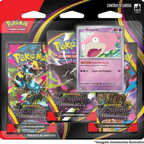 BLISTER TRIPLO POKÉMON ME05 ESCURIDÃO ABSOLUTA — SLOWPOKE
