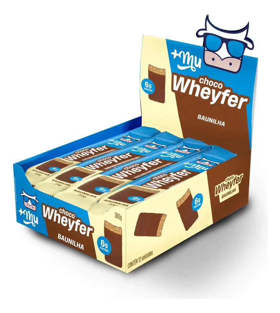 +Mu Chocowheyfer Baunilha 6g proteína- Display 12 Un