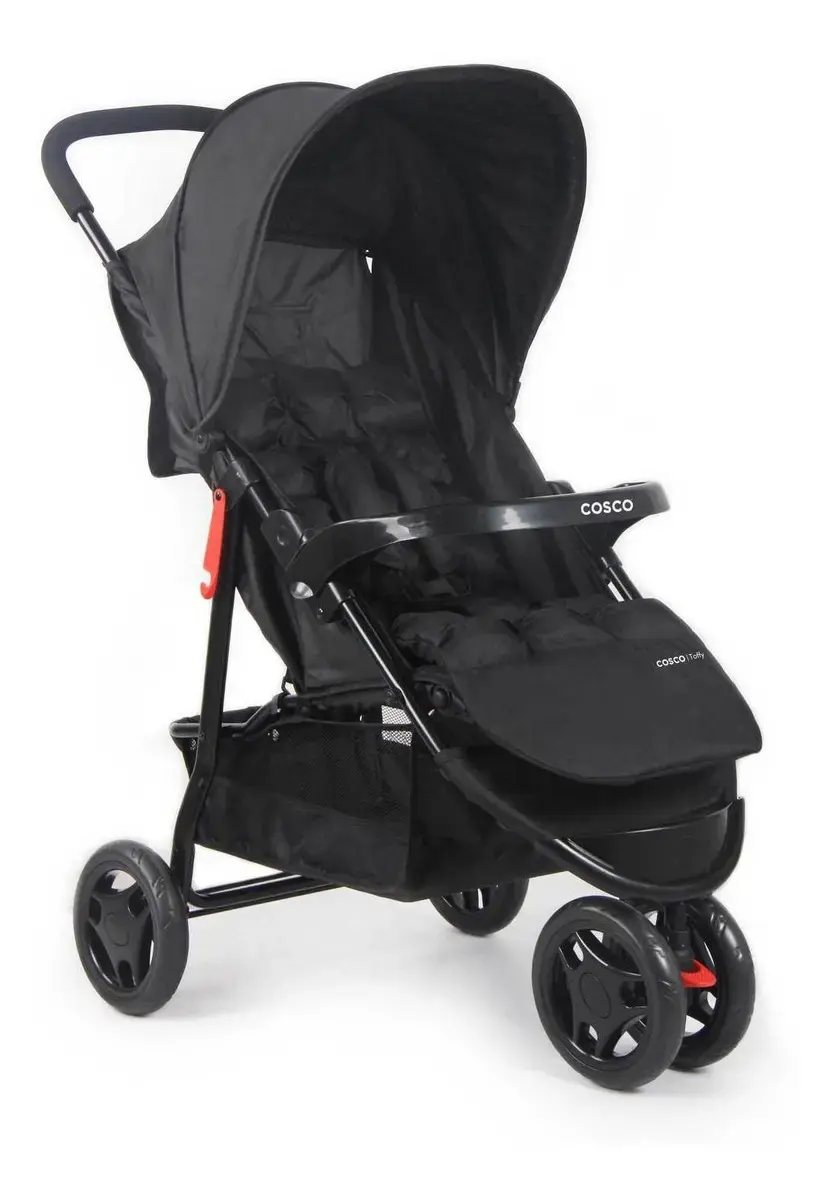 Carrinho de Bebê Cosco Kids, Toffy, Preto Absoluto