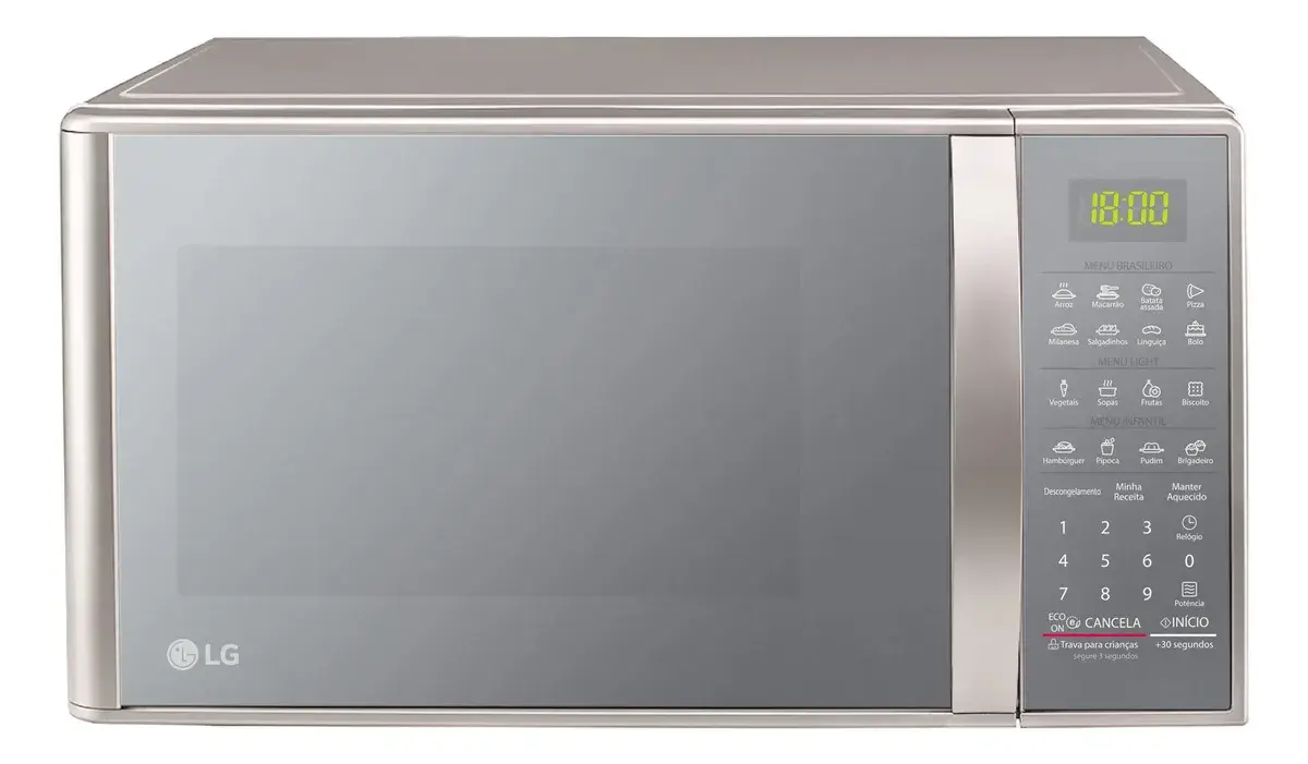 Micro-ondas LG 30L Prata Limpa Fácil - 127V
