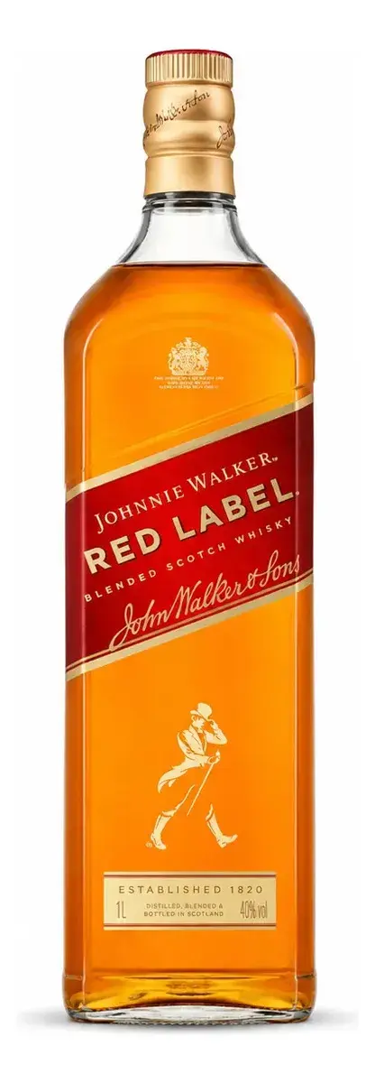 Whisky Johnnie Walker Red Label Blended Scotch 1 Litro Original