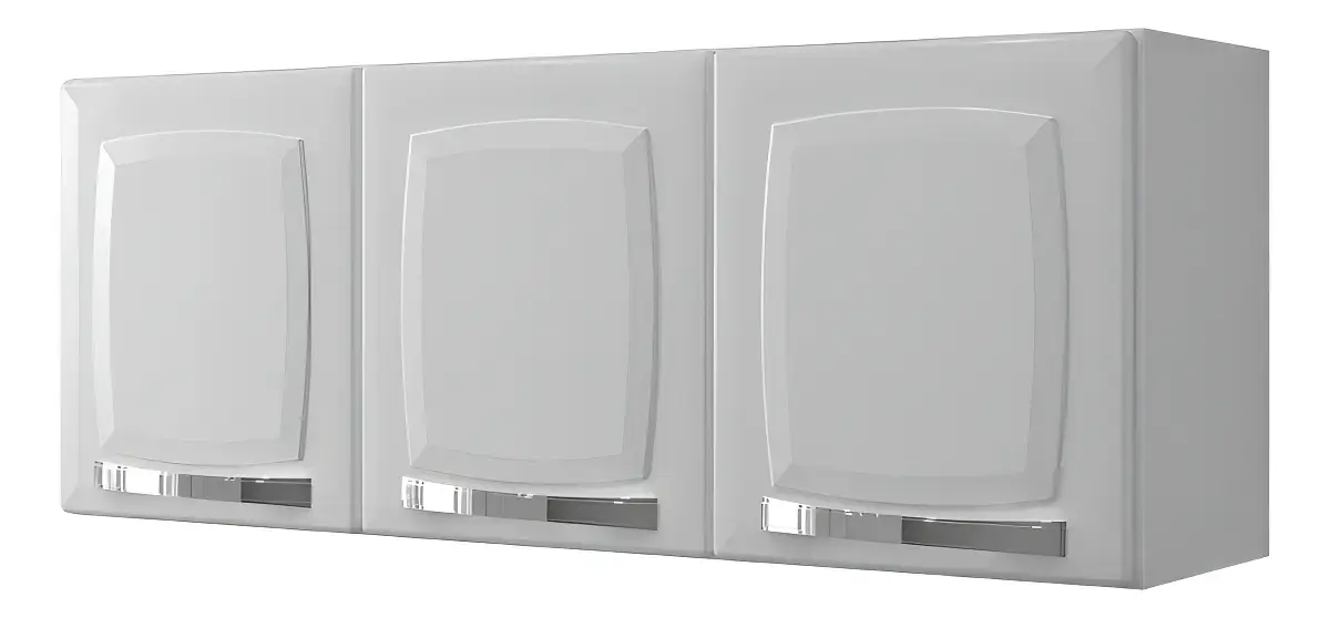 Armário Aéreo de Cozinha Branco Itatiaia 3 Portas Rose