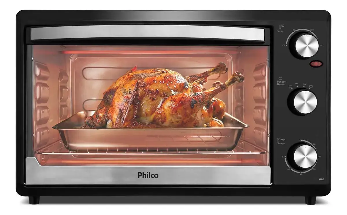 Forno Elétrico Philco 44L Preto Dupla Resistência PFE44P