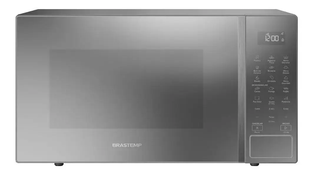 Micro-ondas Brastemp 32L Cinza com Menu Gourmet - BMS46AR