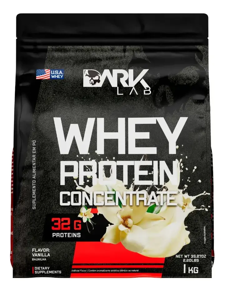 Whey Protein Concentrado 1kg Dark Lab Sabor Baunilha