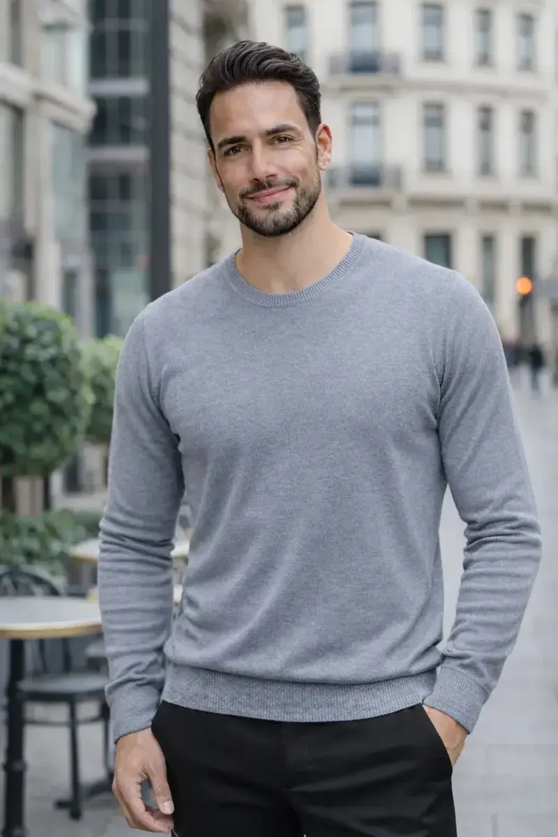 Suéter Masculino Decote Redondo