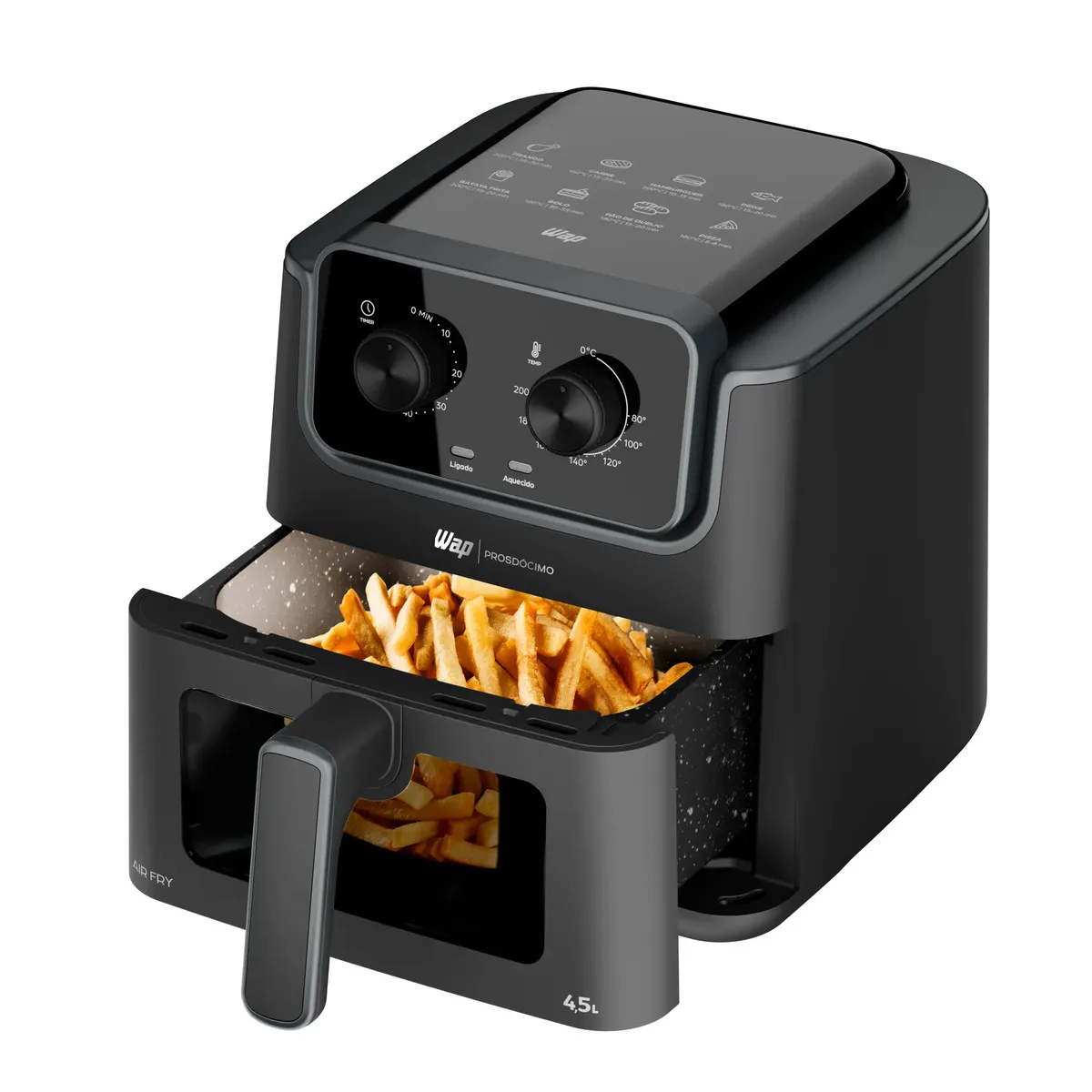 Wap Af01 Airfryer 4,5l Visor Com Luz Interna Antiaderente 127V