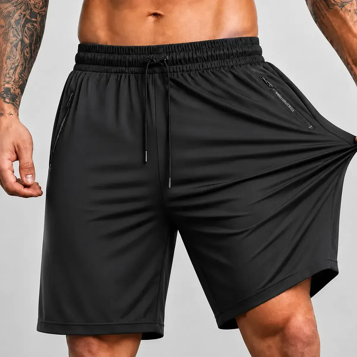 Shorts Esportivo Masculino Slim Fit Com Elastano Poliamida