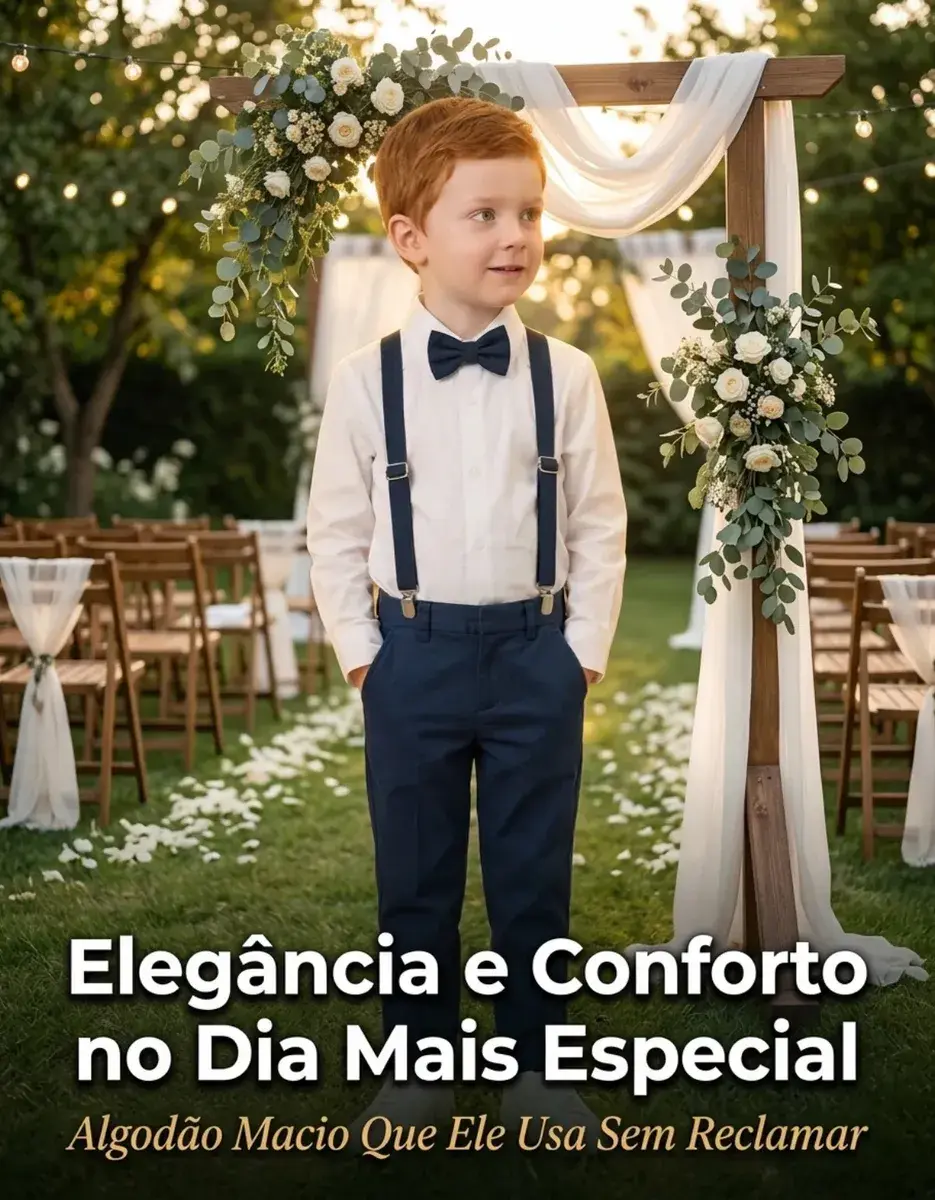 Roupa Pajem Menino Bebê Batizado Casamento Festa Apresentaça