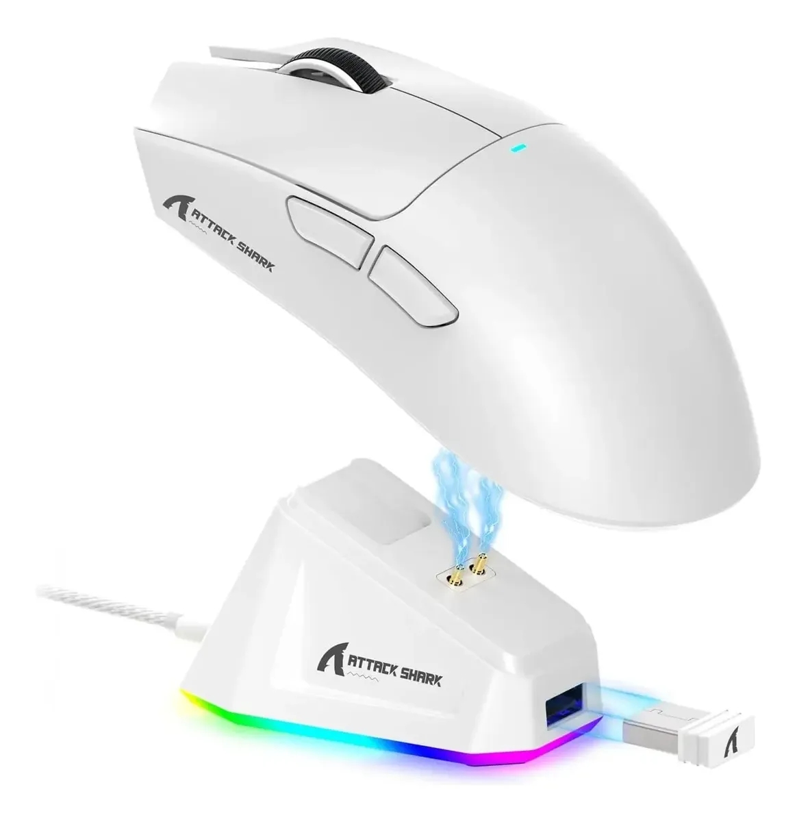 Mouse Gamer Sem Fio Attack Shark X11 Com Base