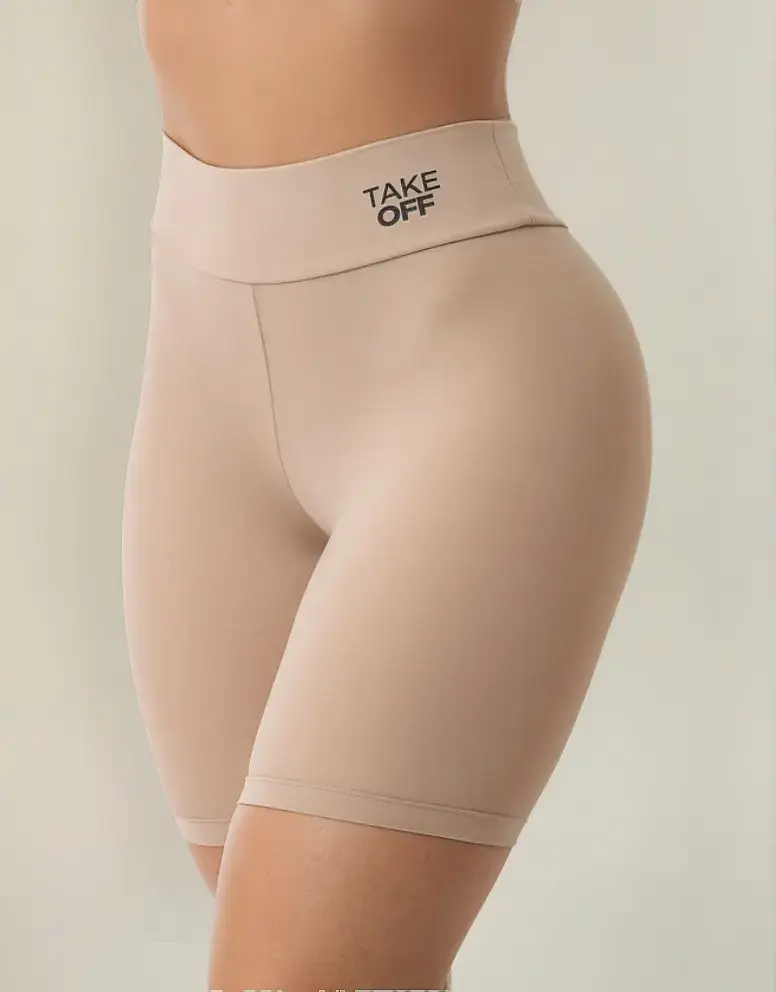 Calcinha Short Anágua Cós Alto Duplo Modelador Em Poliamida