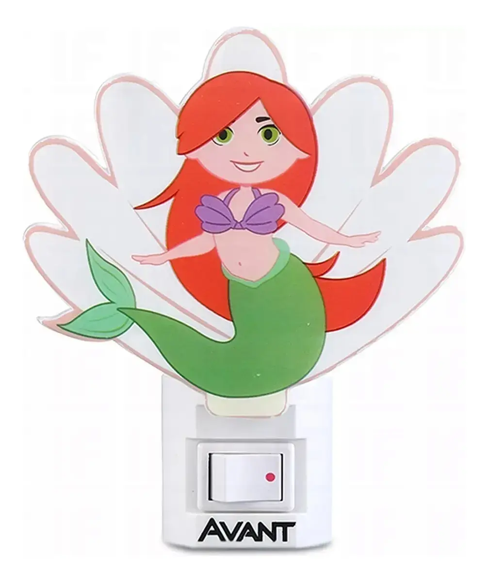 Luz Noturna Avant Luminária de Tomada Abajur Led Infantil Sereia 1w 3000k Bivolt Luz Branco Quente 151160572