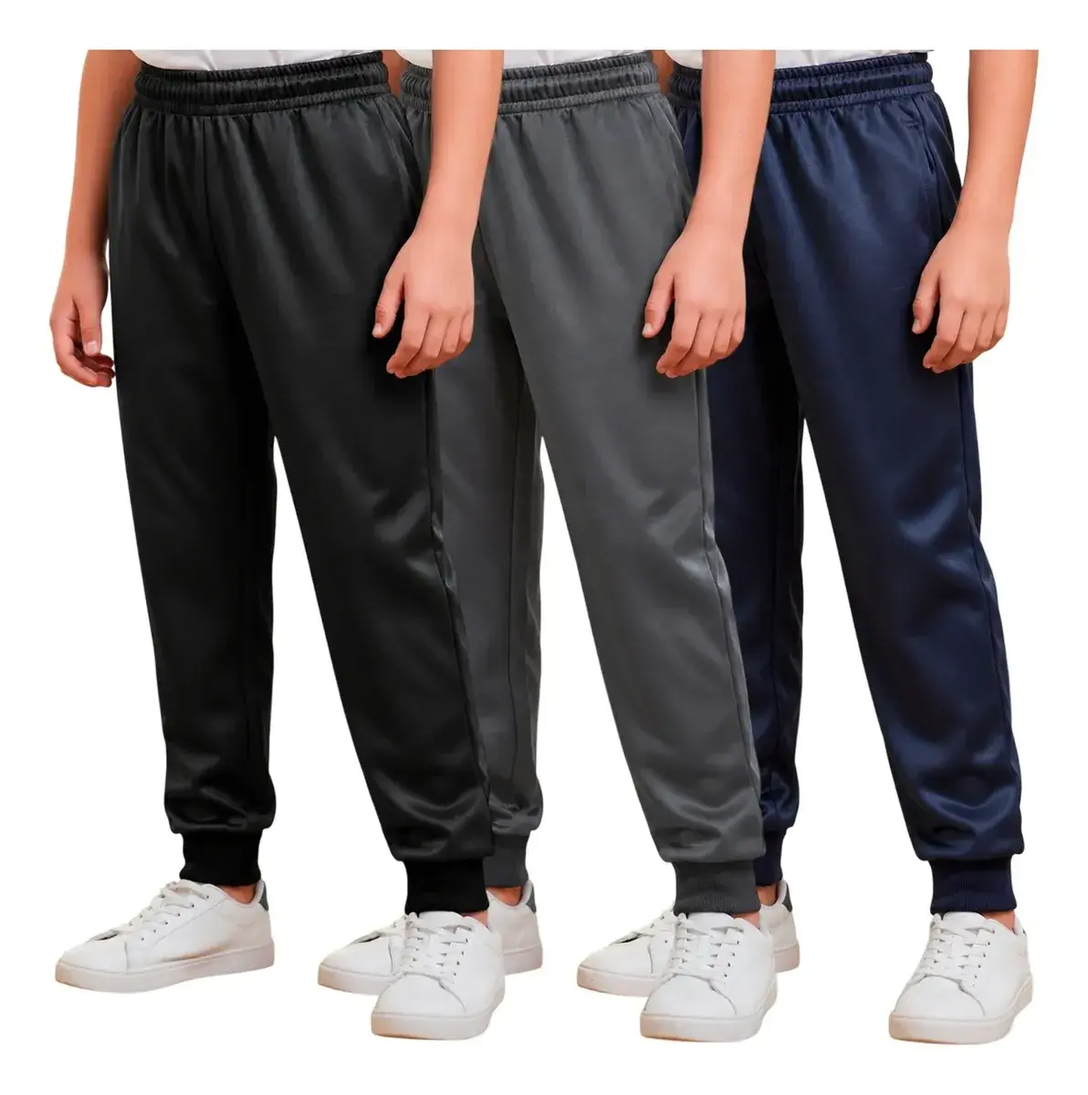 Kit 3 Calças Juvenil Masculina Jogger De Frio 10 À 16 Anos