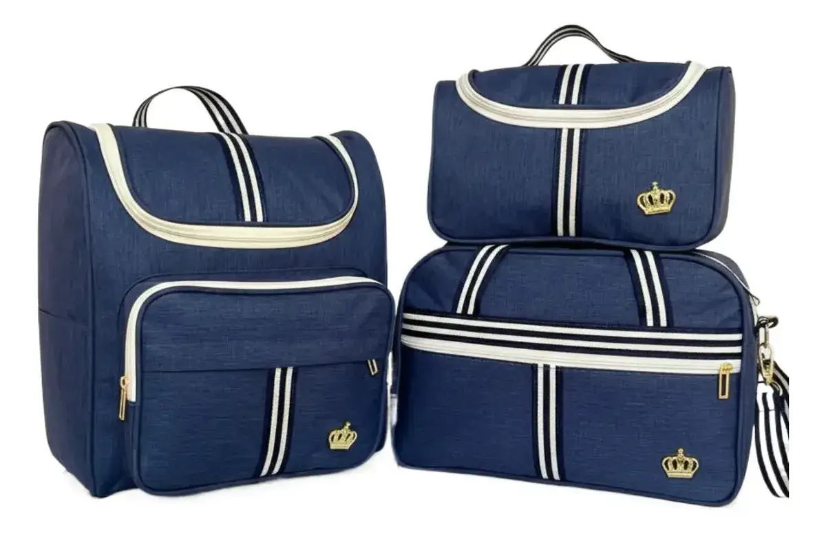 Kit Classic Marinheiro Bolsas Maternidade 03 Peças