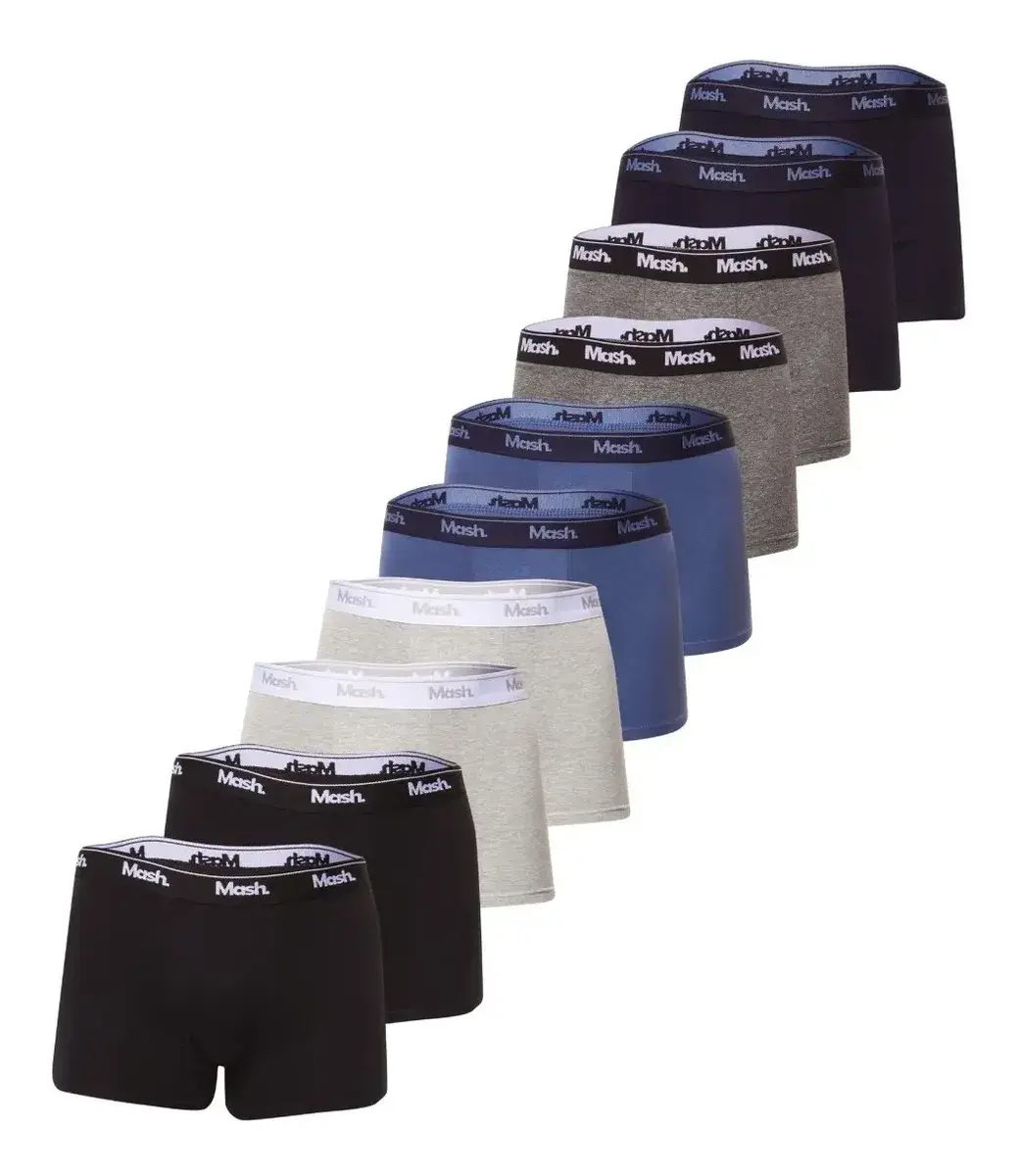 Kit Com 10 Cuecas Masculina Boxer De Algodão Mash Lisas