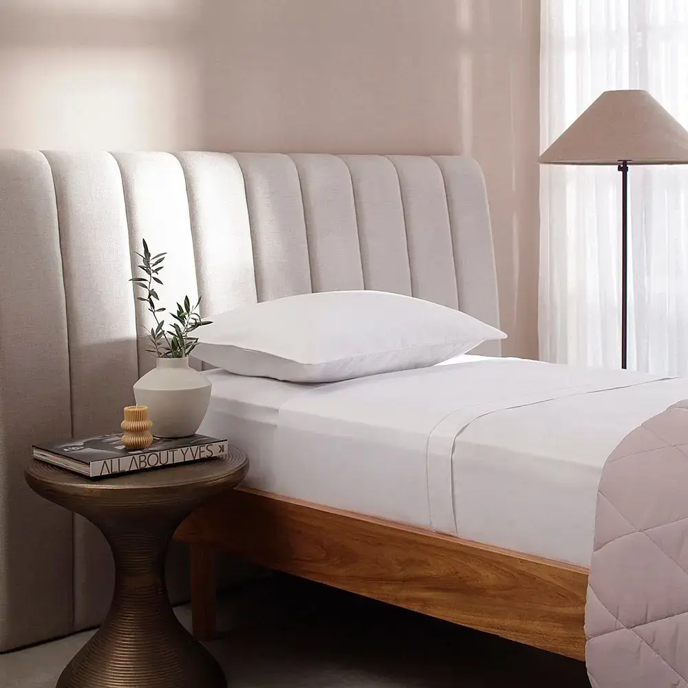 Jogo De Cama Solteiro Buddemeyer Cotton Essential Cor Branco