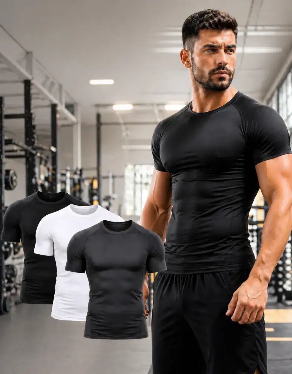 Kit 3 Camisa Compressão Masculina Rash Guard Treino Academia