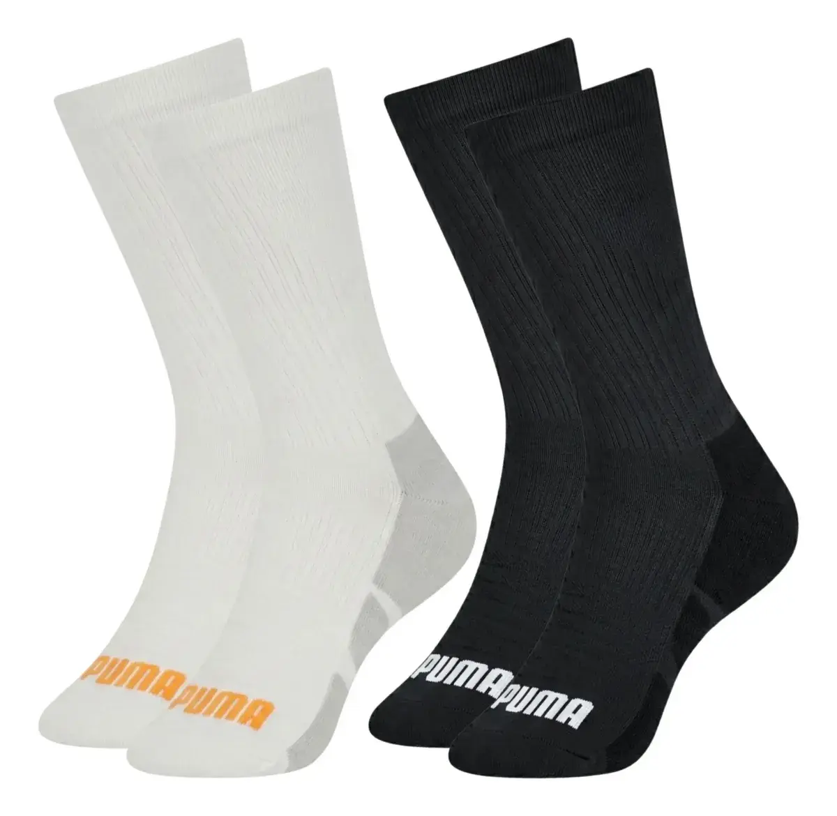 2 Pares Meia Puma Cano Alto Masculina Para Corrida Poliamida