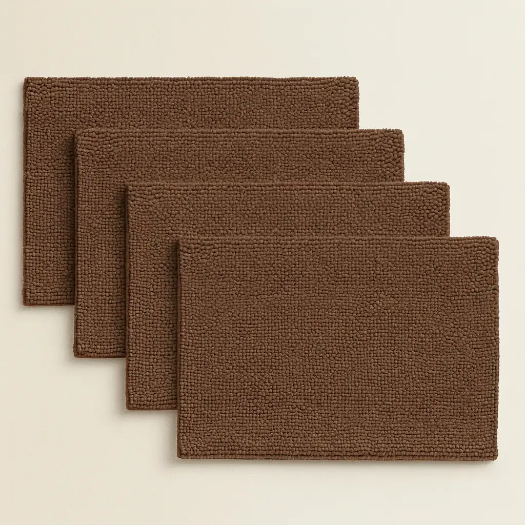 Kit 4 Tapetes De Banheiro 40x60 Antiderrapante Bolinha Macio