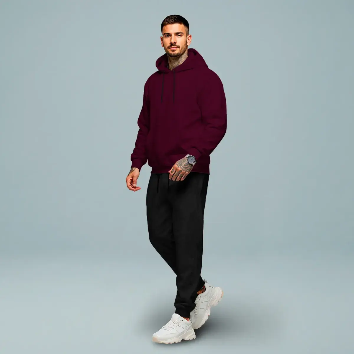 Conjunto Calça E Blusa De Moletom Liso Masculino Unissex