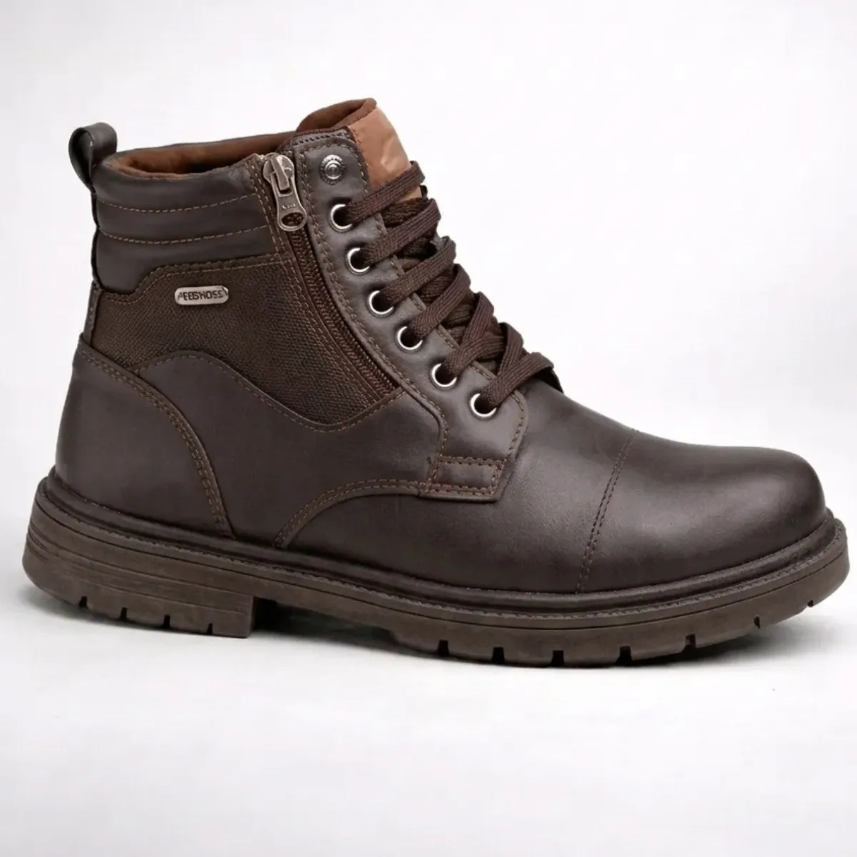 Coturno Bota Casual Masculino Zíper Lateral Antiderrapante