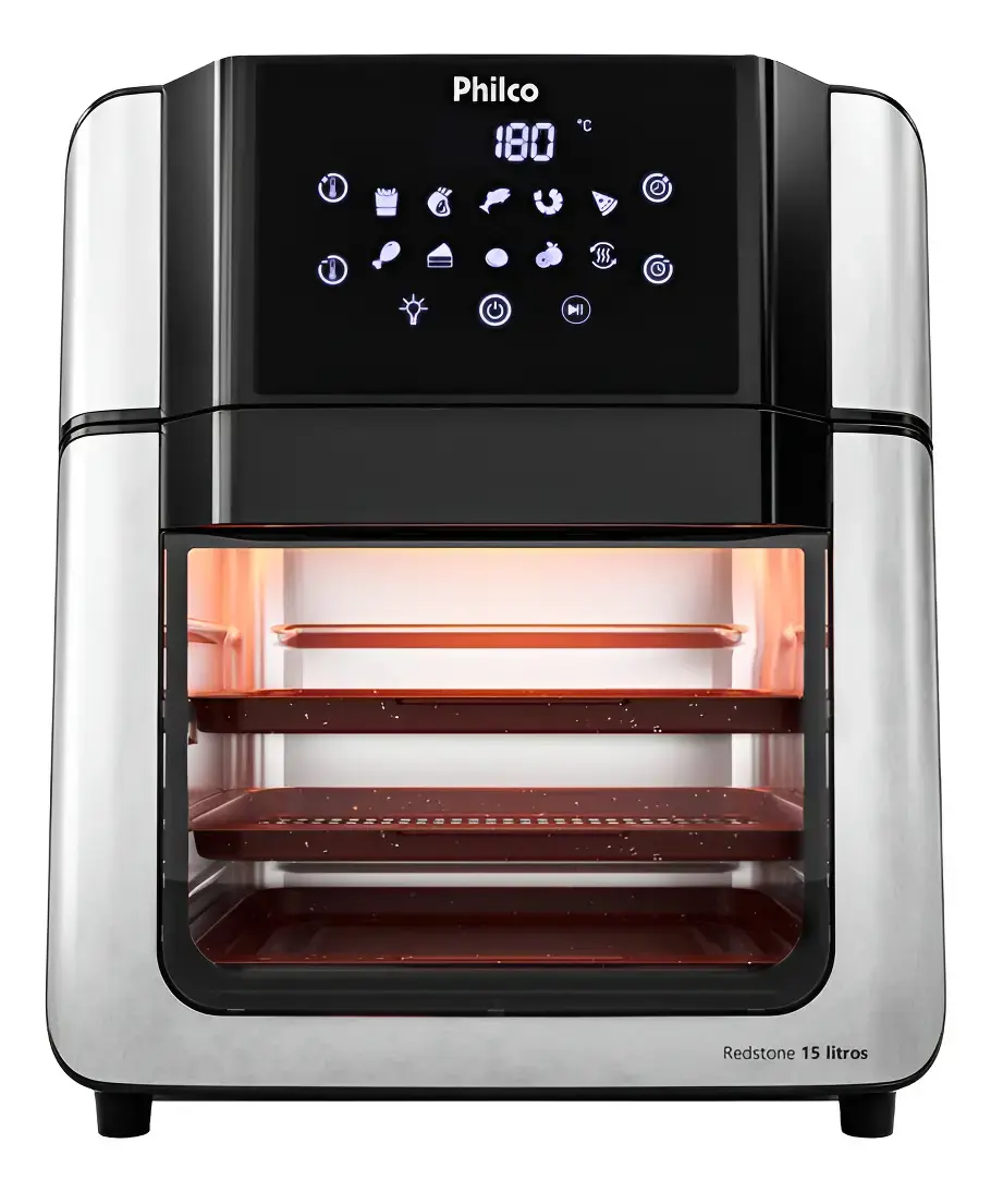 Air Fryer Oven Philco 15l Painel Digital Paf15a Cor Preto