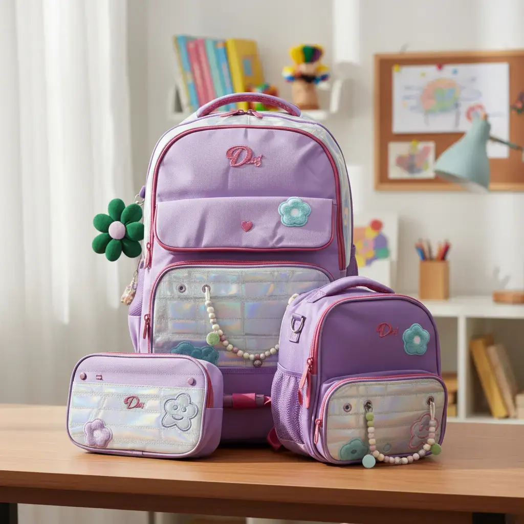 Kit Mochila Escolar 3 Peças Lancheira Estojo Infantil
