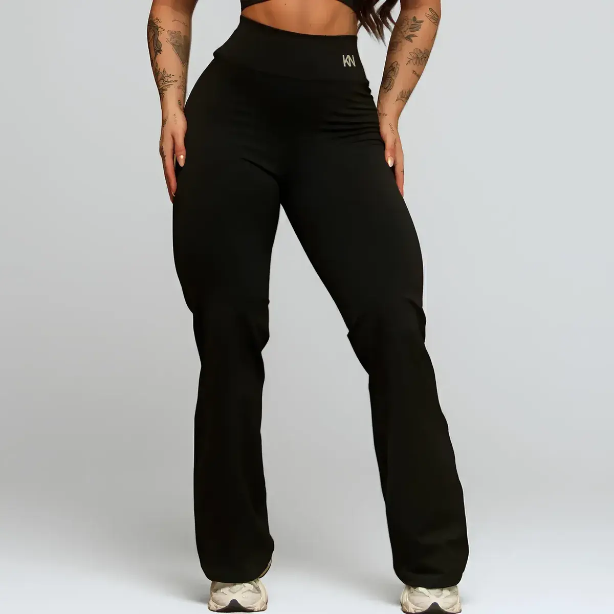 Calça Legging Flare Bailarina Cintura Alta Treino Academia