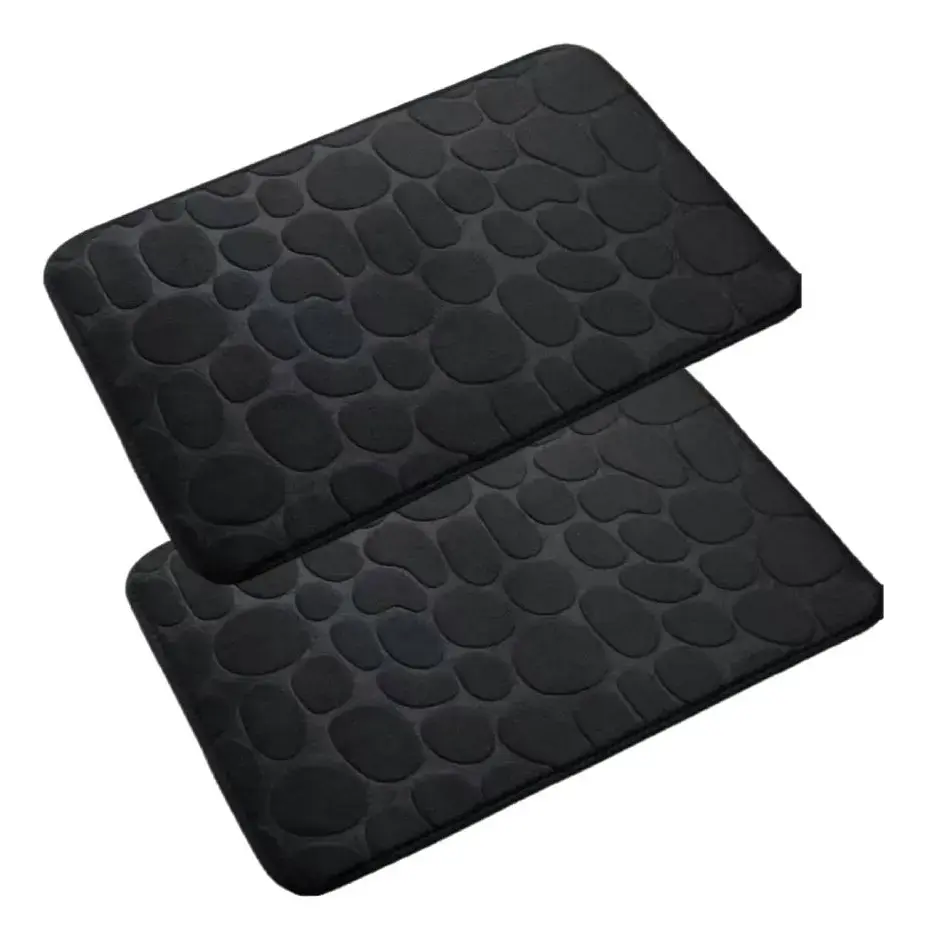 Kit2 Tapete Banheiro Soft Super Absorvete Anti Derrapante